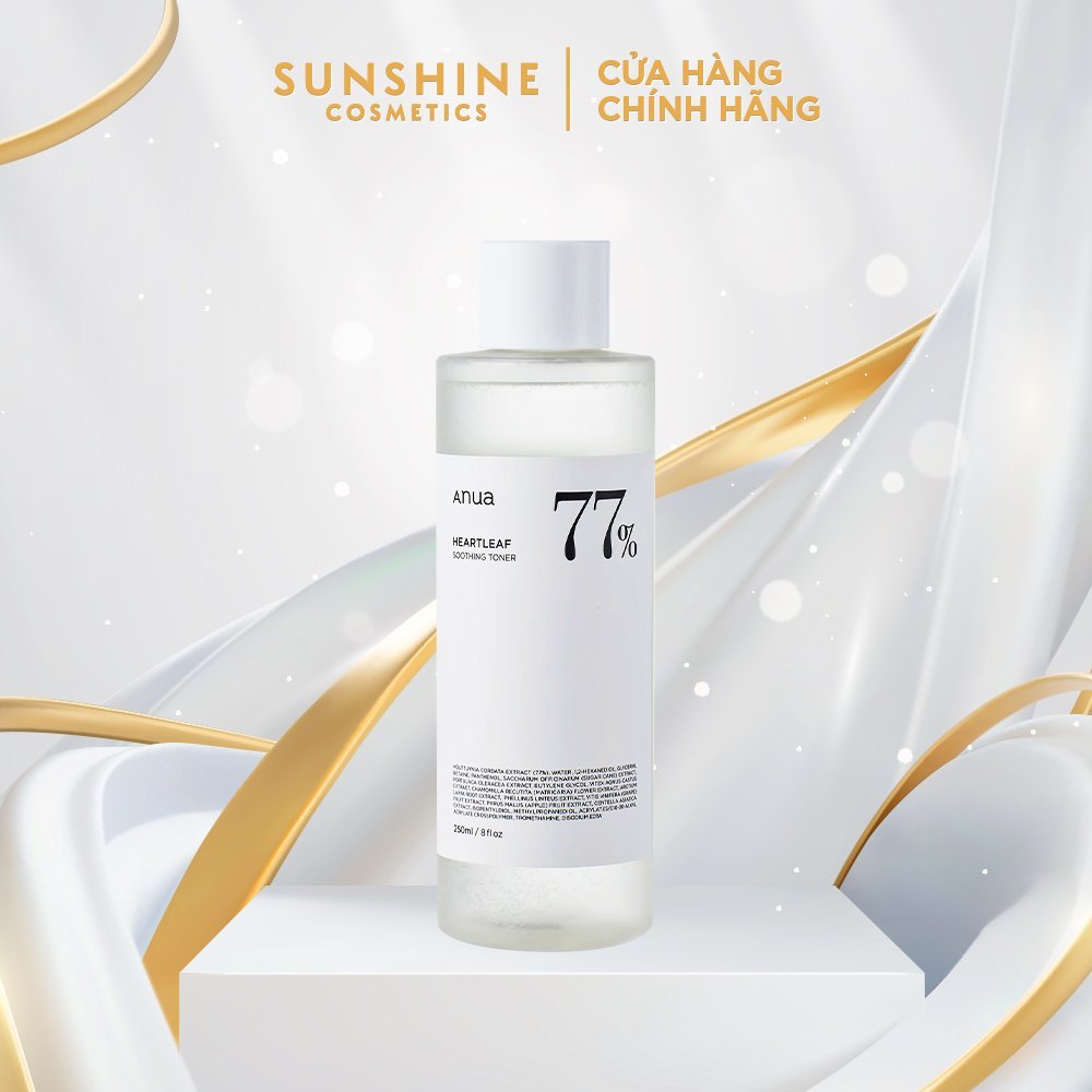 Toner Anua diếp cá làm dịu, dưỡng da Anua Heartleaf 77% Soothing Toner nước hoa hồng giảm mụn 250m