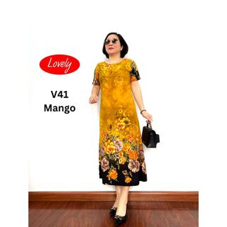 Đầm Cho Mẹ Trung Niên Chất Liệu Lụa Mango Cao Cấp Mềm Mịn Không Nhăn Xù Mẫu Mã Đa Dạng Đủ Size Từ 45-65kg