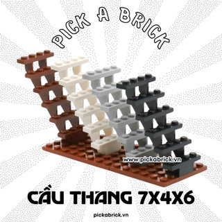 Lẻ cầu thang 7x4x6 bậc thang lên tầng - đồ chơi lắp ráp xếp hình pab xây dựng phụ kiện moc gạch moc stairs ladder