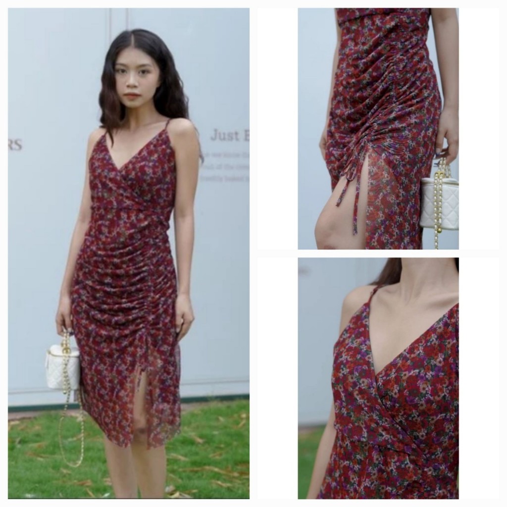 Đầm hai dây xẻ tà 0612_04