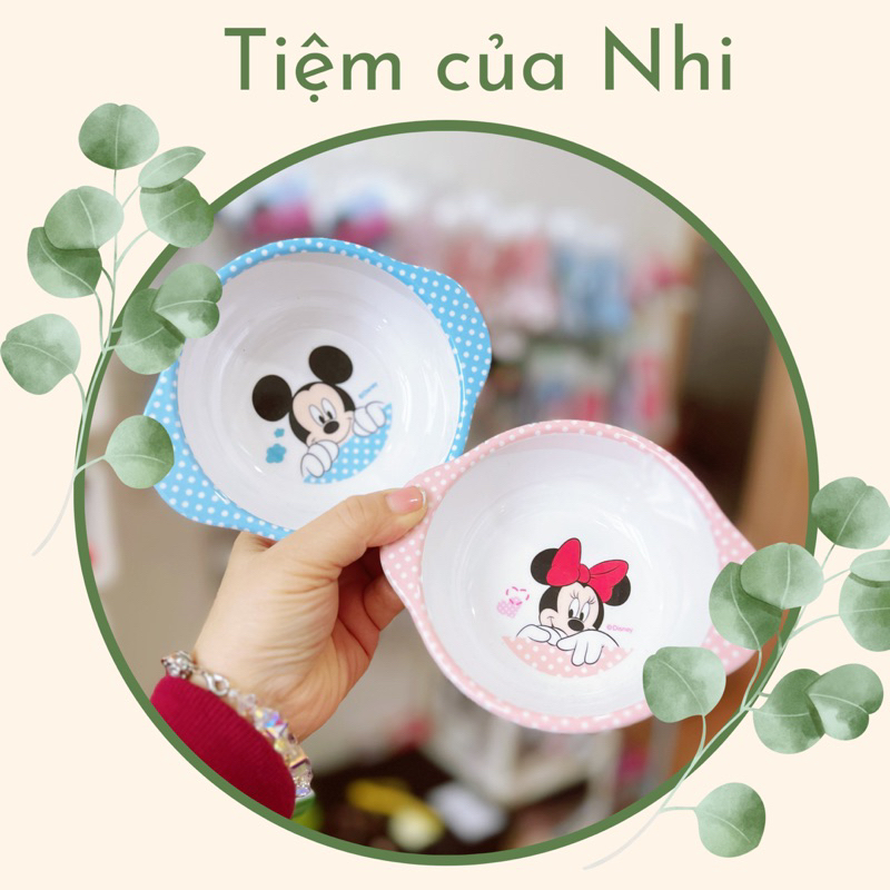 CHÉN ĂN DẶM CHO BÉ CHUỘT MICKEY MINNIE - HÀNG CHÍNH HÃNG