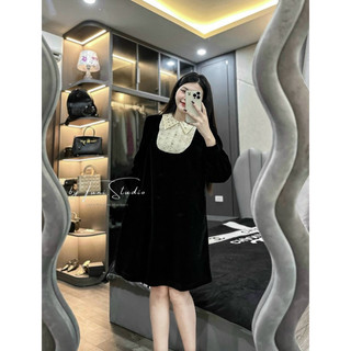 Váy ren ngực cổ đính đá sm