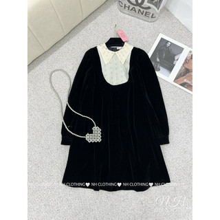 Váy ren ngực cổ đính đá sm