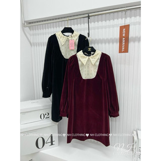 Váy ren ngực cổ đính đá sm