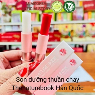 Son dưỡng môi thuần chay Thenaturebook chính hãng Hàn Quốc, son dưỡng có màu, son dưỡng không màu, dưỡng ẩm làm mềm môi