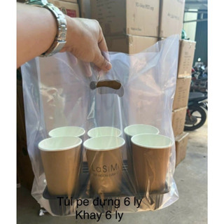 2kg Túi đựng khay ly, khay 4 ô, khay 6 ô, túi nilon dày đựng ly trà sữa... Chỉ Túi Không Bao gồm Khay Nhựa