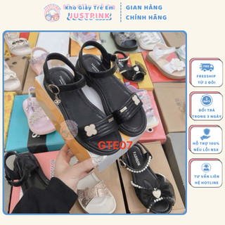 Giày sandal bé gái da mềm êm chân cho bé gái từ 6 - 12 tuổi - GTE07