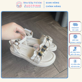 Giày sandal bé gái da mềm êm chân đính chữ chất lượng cho bé gái 2 - 7 tuổi - GTE20