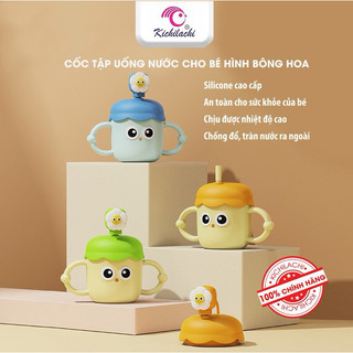 Cốc tập hút kichi gắn hoa, gấu cao cấp