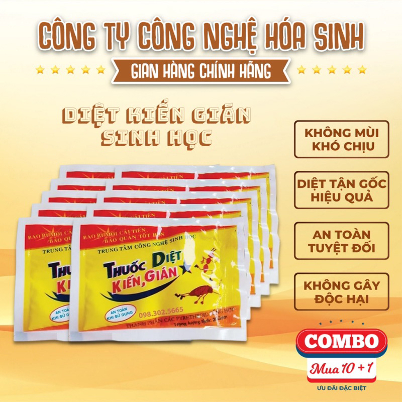 Thuốc diệt kiến, diệt gián sinh học (gói 10gr)