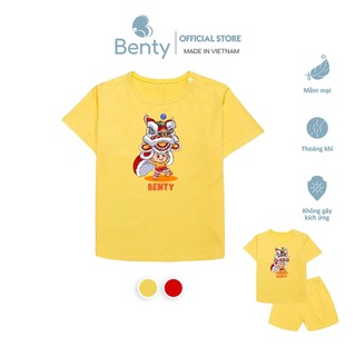 Bộ cộc tay cài vai BENTY BT068 cotton mềm mịn mát, đồ bộ trẻ em chính hãng bé trai bé gái