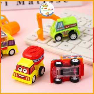 Xe công trình mini chạy cót, xe chạy cót mini 30g cho bé.