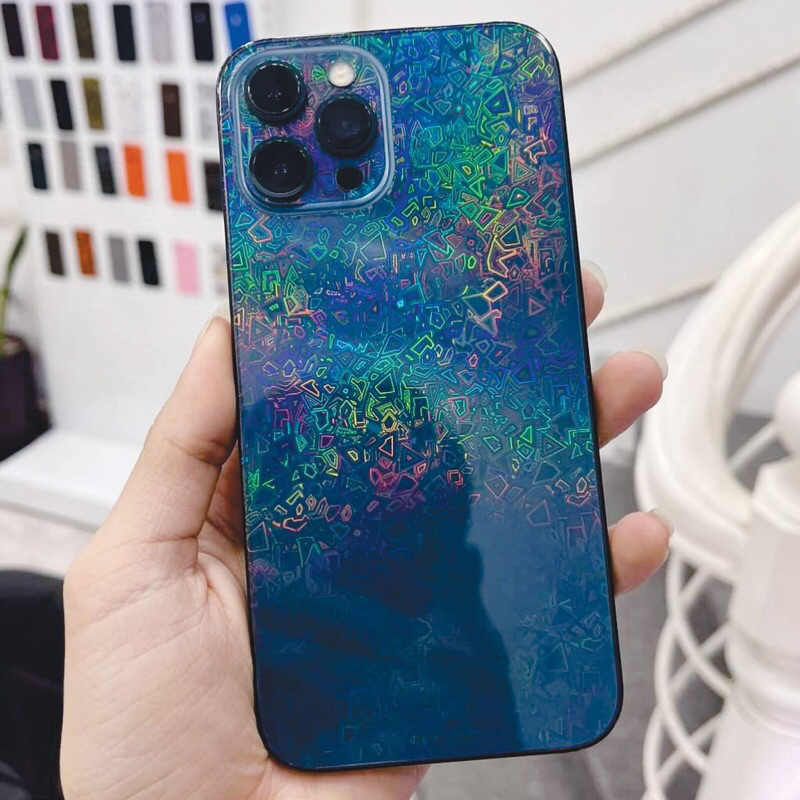 Dán Ppf full lưng viền hiệu ứng vân laser dành cho máy Androi và Iphone từ 5/5s đến 14promax