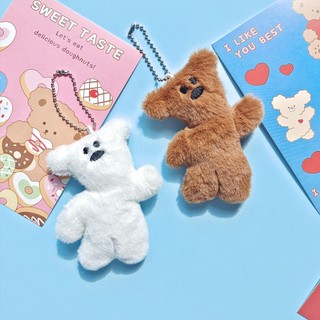 Móc Khóa Nhồi Bông Hình Chú Gấu Teddy Hoạt Hình Dễ Thương