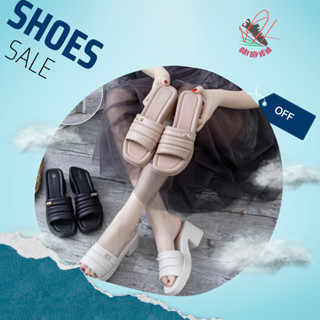 Dép lê cao gót MUMU đính cạnh 3 SỌC SÓNG thời trang gót vuông MSP3533-3SOC