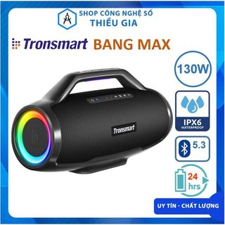 Loa Bluetooth Tronsmart Bang Max Công Suất 130W, Có cổng Micro có dây, Cổng kết nối Guitar, 24H Nghe Nhạc, Chất âm hay