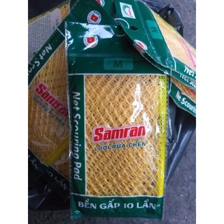 Miếng lưới rửa chén bát SAMRAN size M chống trầy xước bền gấp 10 lần