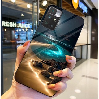 Ốp Lưng XIAOMI REDMI 10 Mặt lưng kính tráng gương, thiết kế thiên hà