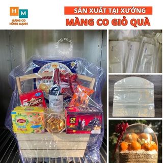 Màng co giỏ quà màng co giỏ quà tết màng co nhiệt giỏ quà hàng ép vòm loại 1