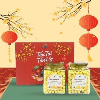 Quà Tết 2024 Set Viên Tinh Nghệ Sữa Ong Chúa cho sức khỏe gia đình bạn MÙA VÀNG FOOD
