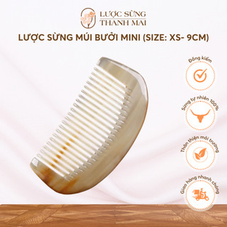 Lược sừng múi bưởi mini phụ kiện bỏ túi tiện dụng | lược sừng thanh mai