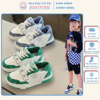 Form Nhỏ 1 size - Giày Thể Thao Bé Trai Bé Gái Êm Chân Năng Động Thời Trang Chữ L.V cho bé từ 3 - 12 tuổi - JP19