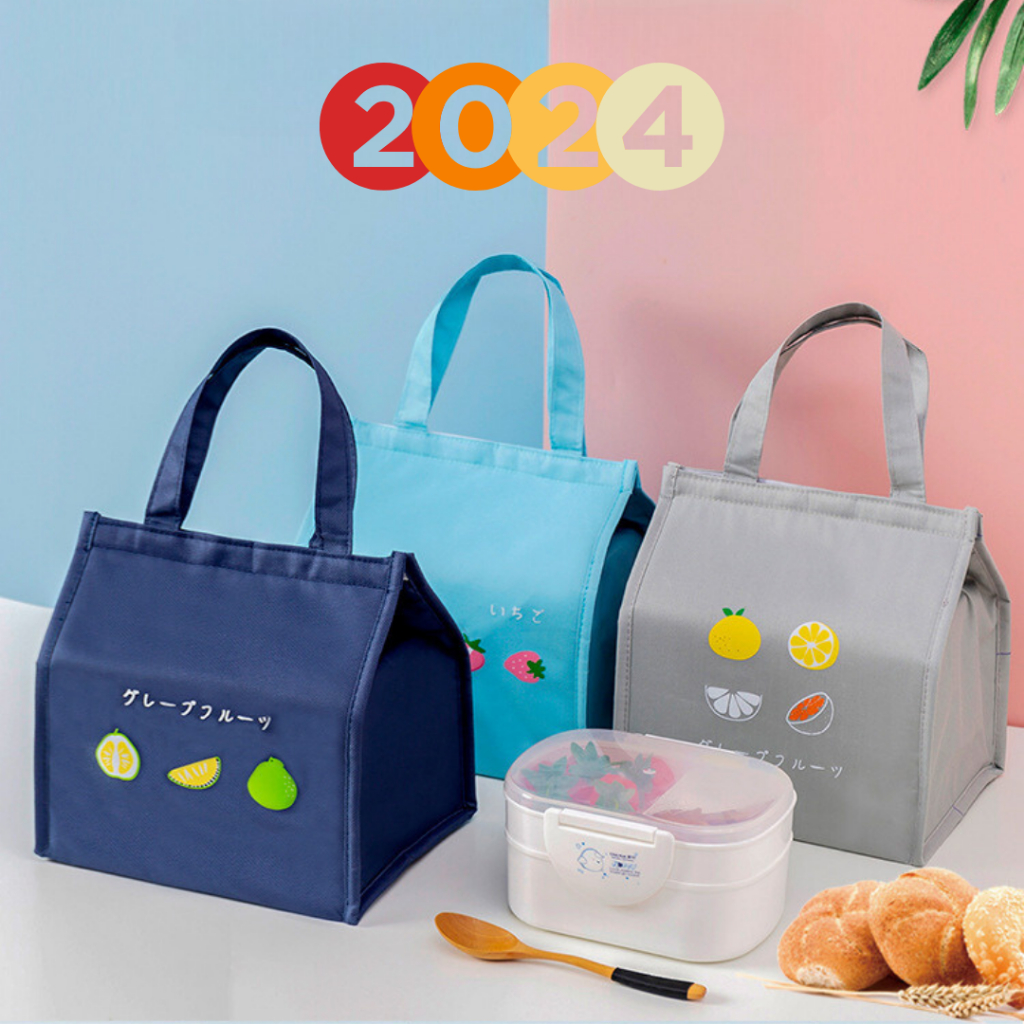 Túi Đựng Cơm Giữ Nhiệt 2 Lớp Chống Thấm Nước ShopHoKo Phong Cách Nhật Bản
