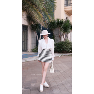 Ảnh thật- chân váy cocobebe sọc kẻ