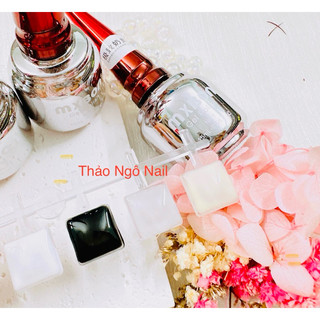  sơn gel mxbon màu đen  trắng  trắng gạo  trắng ngà chai 15ml dành cho Nail 