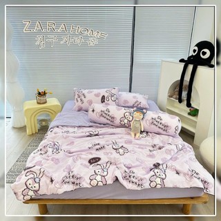 Set 5 món chăn ga gối cotton đũi chăn chần bông xơ đậu nành, bộ chăn ga 5 món