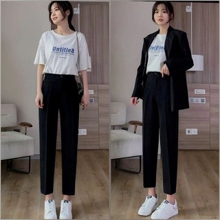 Quần tây baggy cạp lưng cao công sở,đi học ống đứng
