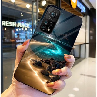 Ốp Lưng XIAOMI MI 10T PRO Mặt lưng kính tráng gương, thiết kế thiên hà