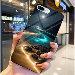 Ốp Lưng IPHONE 7 PLUS, 8 PLUS Mặt lưng kính tráng gương, thiết kế thiên hà