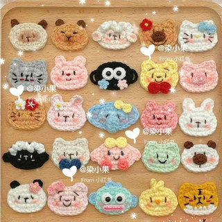 Huy hiệu, ghim cài áo cài túi sách len handmade