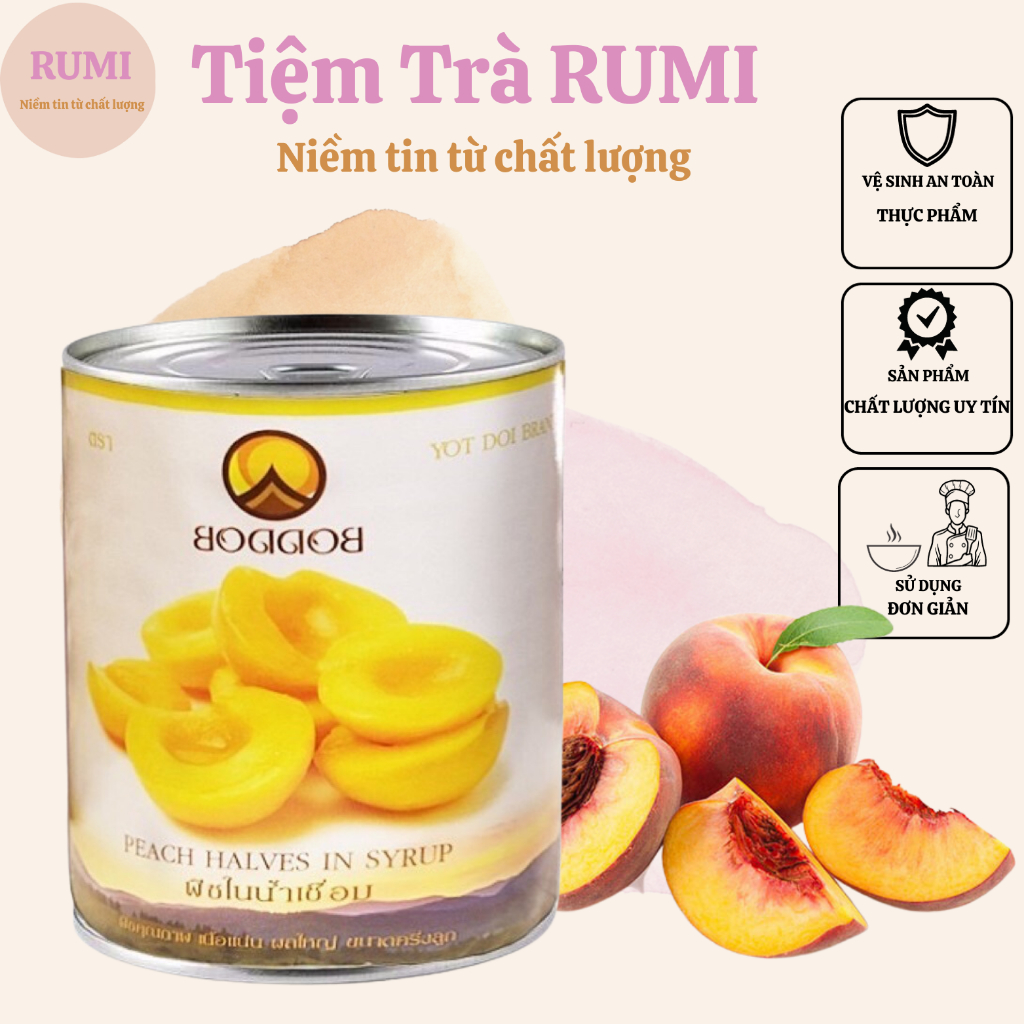 Đào Lon Ngâm Thái Lan 820g (date tận 2026)