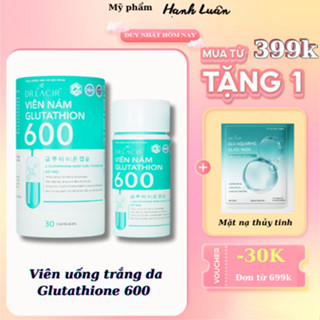  Viên Uống trắng da mờ nám Glutathione 600 làm đẹp da giảm mụn mờ thâm cải thiện nội tiết tố 