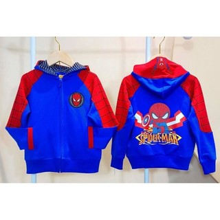 Áo khoác Áo chống nắng siêu nhân người nhện spiderman chất thun da cá dày dặn size 14-45kg