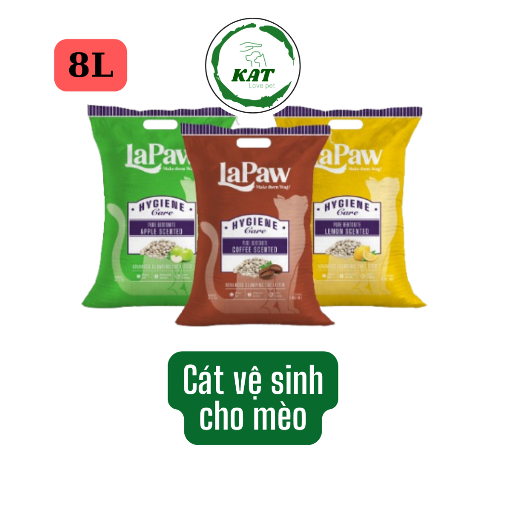 [Bao 8L] Cát vệ sinh cho mèo Lapaw - Nhiều hương vị - Bao 8L - KAT Store