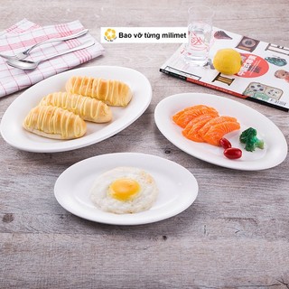 Đĩa sứ bầu dục, đĩa sứ xoài, đĩa bày gà, đĩa bền đẹp bày tiệc, đĩa decor phong cách đẹp. đĩa bánh kẹo, gốm sứ mai vàng