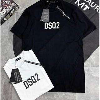 Áo Phông Nam Nữ Dsquared2 ICON Phối 2 Khoá Zip. Áo Thun Nam Nữ Unisex Form rông Hottrend phong cách cháy phố