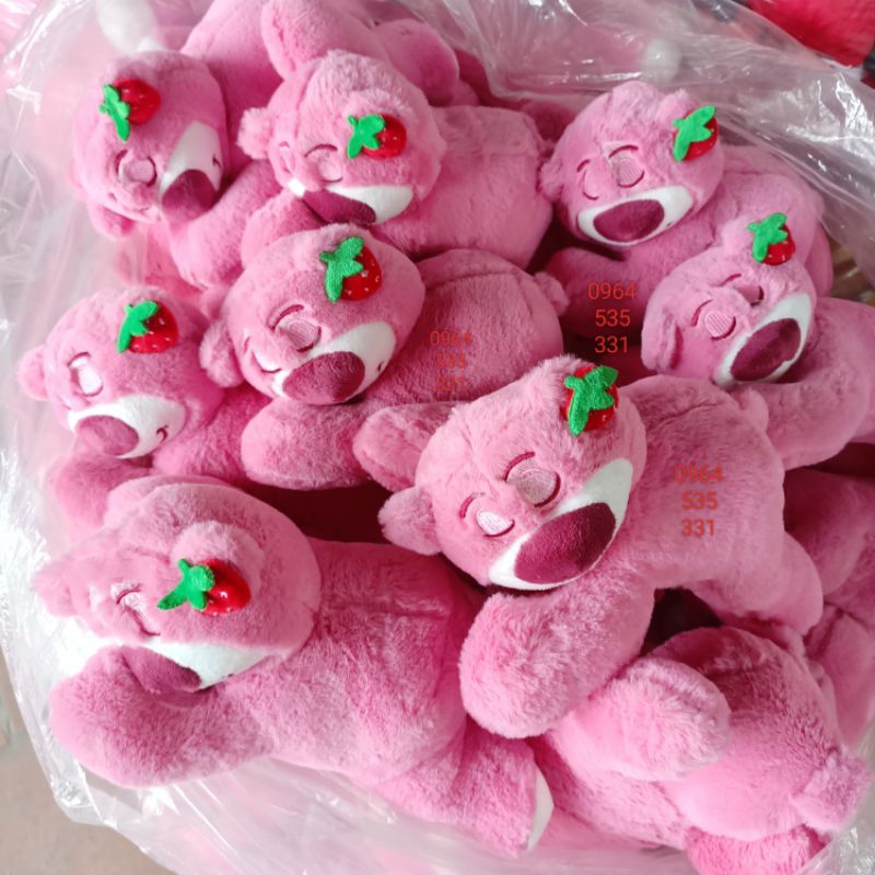 ❤️ Gấu dâu nằm 22_25cm ❤️