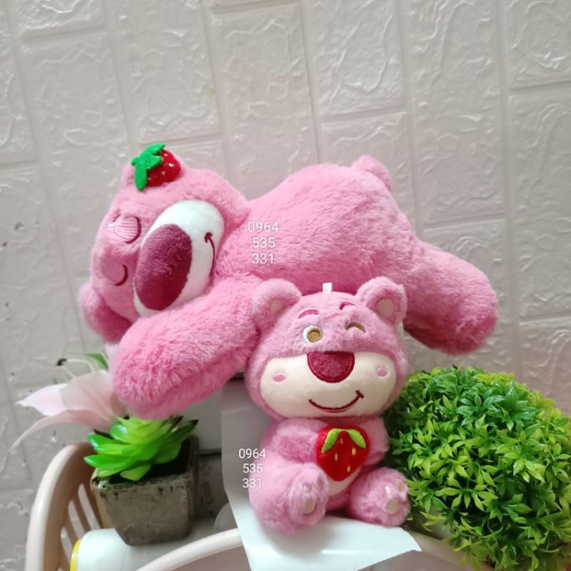 ❤️ Gấu dâu nằm 22_25cm ❤️