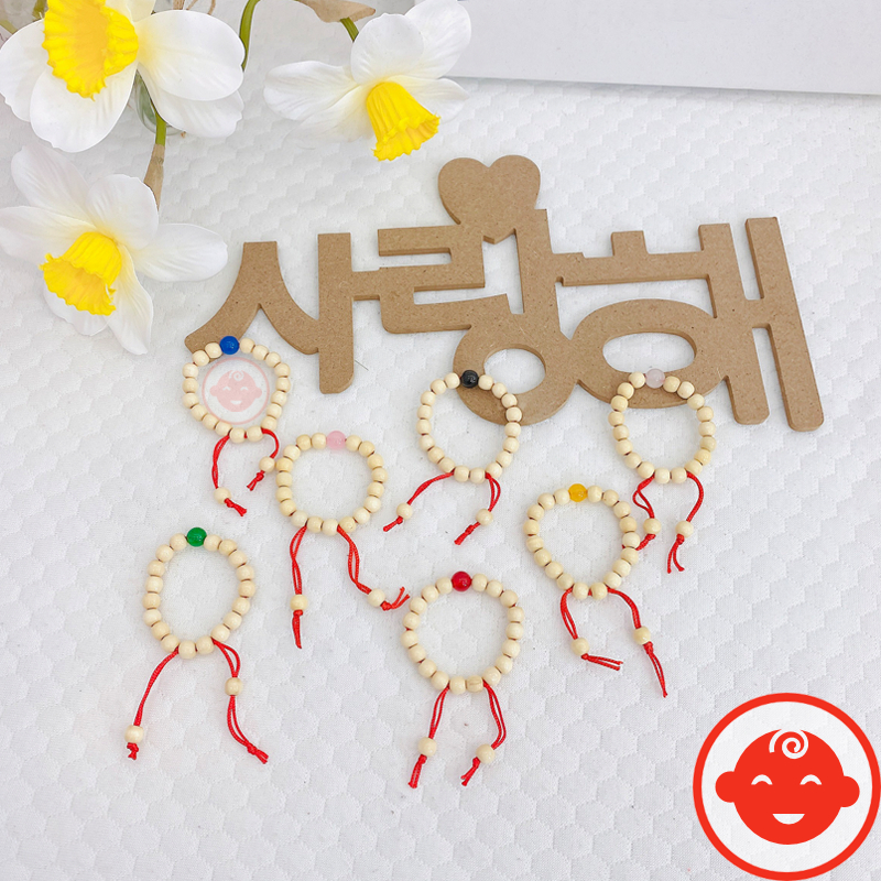 Vòng dâu tằm cho bé kèm ĐÁ PHONG THỦY