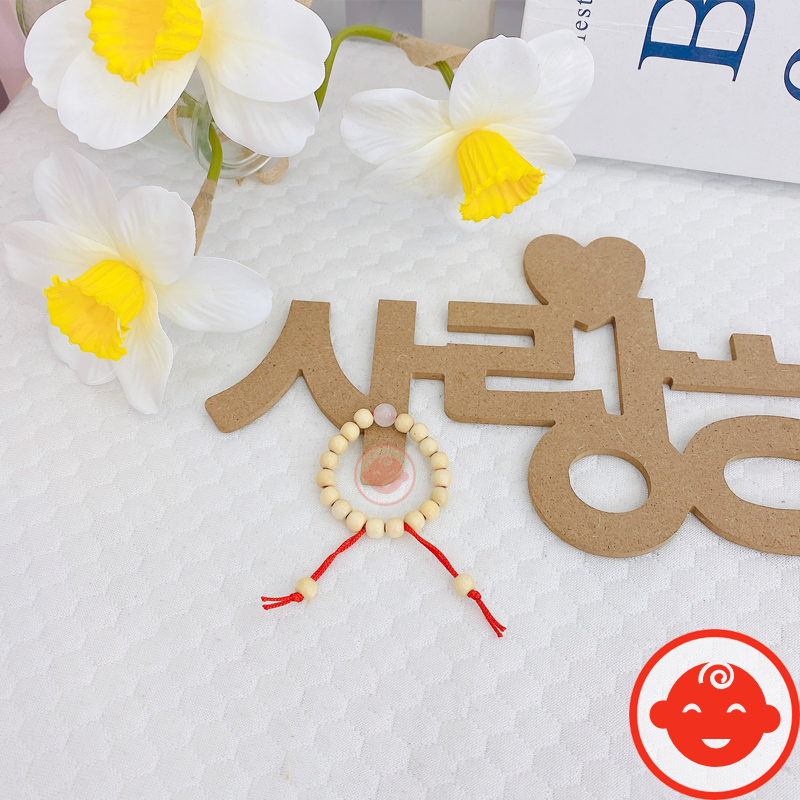 Vòng dâu tằm cho bé kèm ĐÁ PHONG THỦY