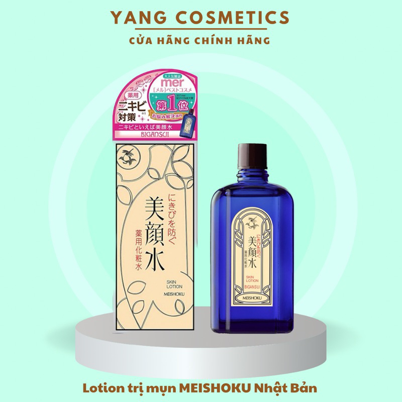 Nước Hoa Hồng Lotion Mụn Meishoku Bigansui Medicated Skin Nhật Bản 90ml