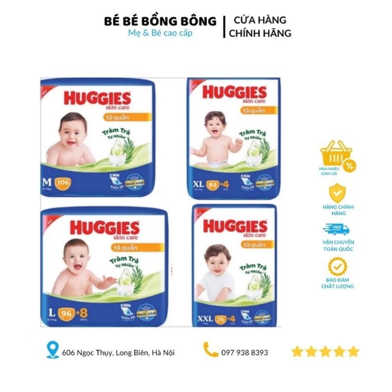 Tã bỉm Quần Mega Jumbo Huggies Skincare Siêu Nhiều Miếng