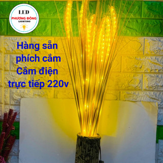 Bộ đèn LED Bông lúa mạch 10 bó màu vàng trang trí siêu đẹp