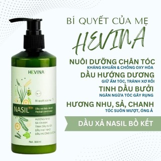 Dầu xả thảo dược Hevina, dầu xả bồ kết hương nhu, mượt tóc, giảm gãy rụng hiệu quả, kích thích mọc tóc từ thảo dược