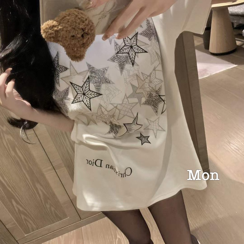 Áo Phông Đì O Thêu Sao QC L1