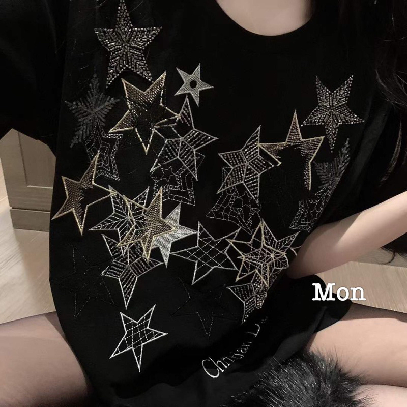 Áo Phông Đì O Thêu Sao QC L1